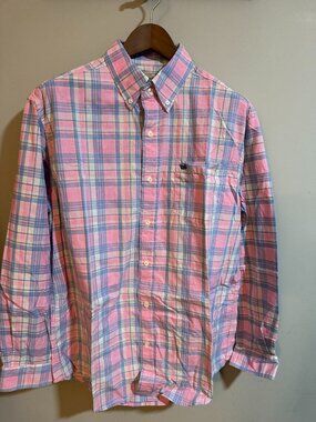 Southern Marsh - Large Button Down - Pink, blue, & White Plaid